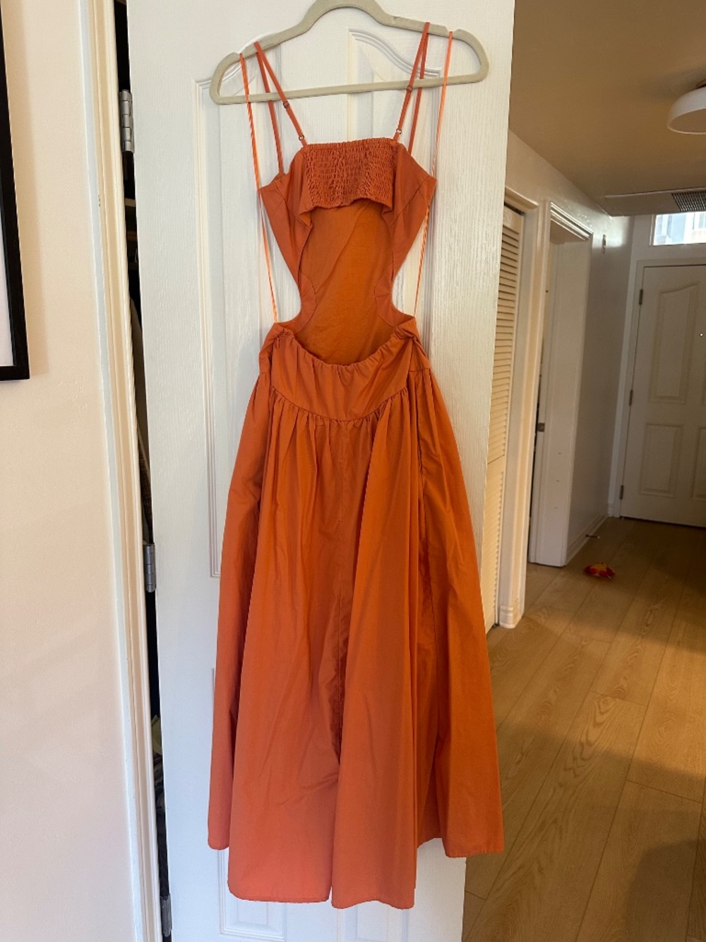 Abercrombie - Orange - Drop-Waist Cutout Maxi Dress - Picture 6 of 9